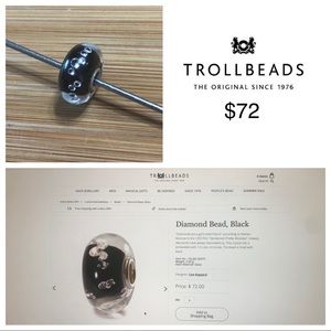 Trollbeads - Diamond Bead, Black